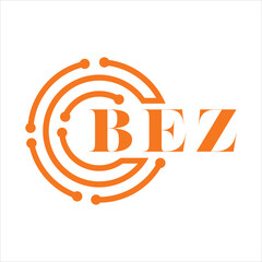 BEZ letter design. BEZ letter technology logo design on white background. BEZ Monogram logo design for entrepreneur and business - obrazy, fototapety, plakaty