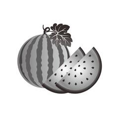 Watermelon graphic black white isolated sketch illustration vector for logos and others