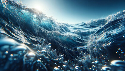 Ocean wave. Close-up view