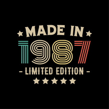 Made in 1987 limited edition t-shirt design