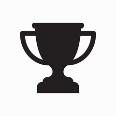 a black image of trophy. Isolated Vector Illustration