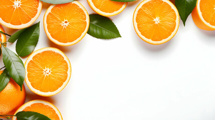 Fresh Orange slice background. Fresh Mandarins with leaves. Waterdrop Wet Leaf Raw Food,Generative Ai.