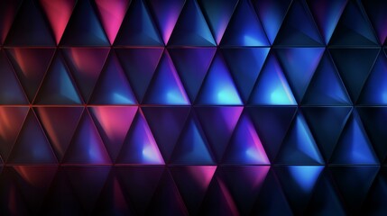 abstract blue and red triangles on a black background