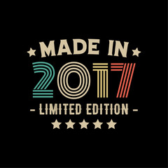 Made in 2017 limited edition t-shirt design