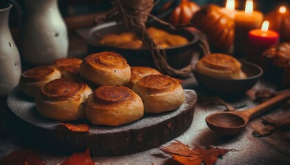Potato rolls, fall season baking, Thanksgiving cooking
