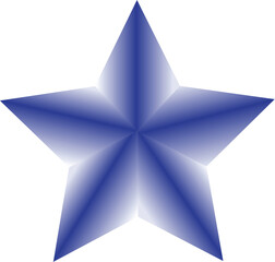 Obraz premium blue star on white background