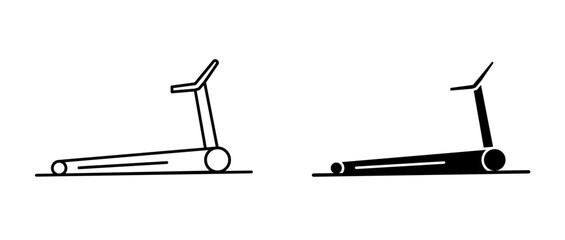 Treadmill vector icon set. vector illustration