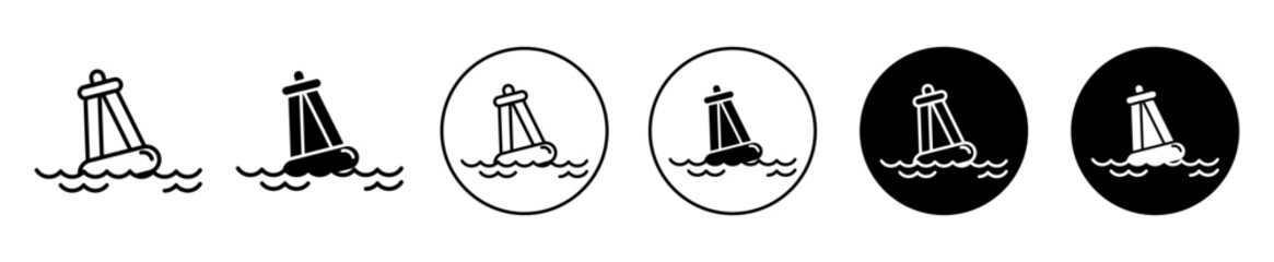 Buoy vector icon illustration set