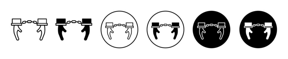Arrested vector icon illustration set - obrazy, fototapety, plakaty