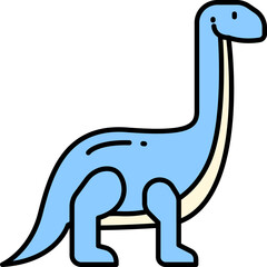 Simple Dinosaurs Colorful Icons Colorful