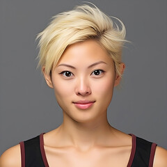 portrait of an asian woman. AI generated.