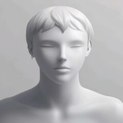 mannequin head isolated on white