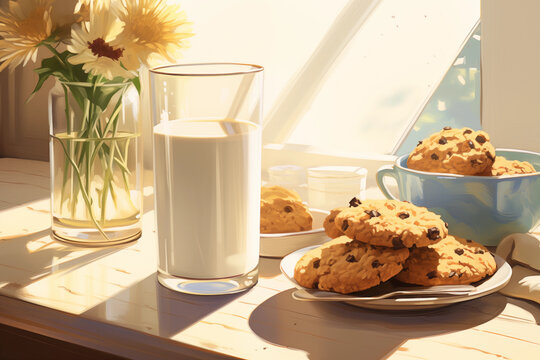 National Milk Day. January 11. Holiday illustration.