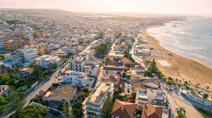 Aerial View of Marina di Ragusa, Sicily, Italy, Europe