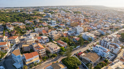 Aerial View of Marina di Ragusa, Sicily, Italy, Europe