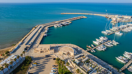 Aerial View of Marina di Ragusa, Sicily, Italy, Europe