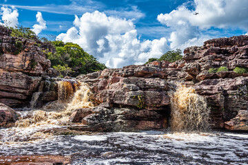 Canyons on the way to the Buracao waterfall, Ibicoara, Chapada Diamantina in Bahia, Brazil