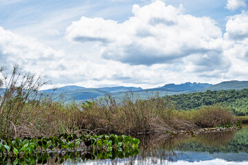 Canoe tour on the Pantanal Marimbus in Andarai, Bahia, Brazil, Chapada Diamantina