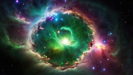Big Bang. Gas cloud nebula. Concept art. Cosmic art. Galactic art. 4K - 8K - 12K TV. Generative AI.