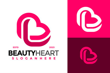 Letter B Beauty Heart Logo design vector symbol icon illustration © Creative99d