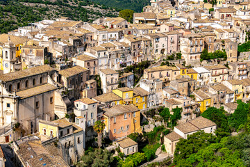 Architecture of Ragusa in Val di Noto, southern Sicily, Italy