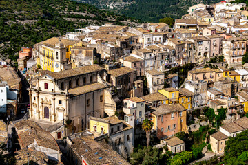 Fototapeta na wymiar Architecture of Ragusa in Val di Noto, southern Sicily, Italy