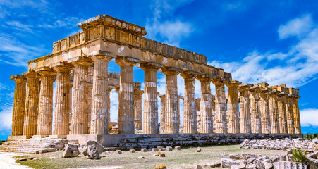 The Temple of Hera at Selinunte. Sicily in Italy