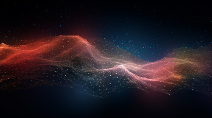 Abstract technology particles mesh background. Tech background for PowerPoint and business.