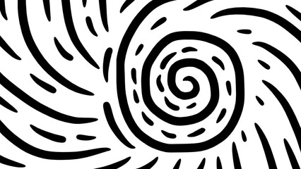 Spiral doodles art isolated background, curvy doodles multiple shape art, trendy doodles art , water flow conceptual design, black and white wallpaper, Doodles illustration, organic lines seamless art