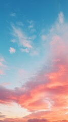 Fototapeta premium A magical gradient of colors in a calm sunset