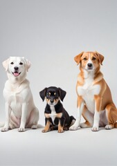Dogs Isolated On A White Background