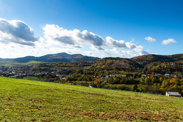 Fototapeta na wymiar Banská Štiavnica UNESCO historical town at autumn, Slovakia