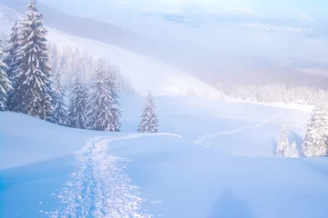 Rideaux tamisants Ciel bleu winter mountain landscape