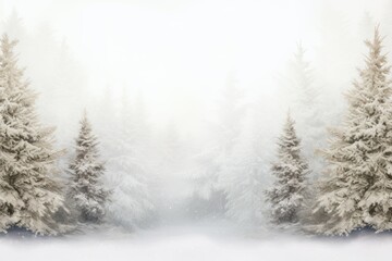 Fototapeta na wymiar Contemporary minimalist Christmas backdrop. Serene winter landscape.