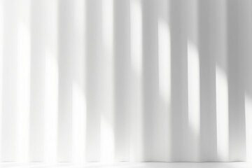 Abstract white studio background for product presentation. Empty room with shadows of window. Display product with blurred backdrop, Generative AI
