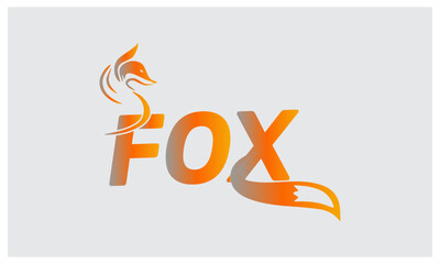 unique fox logo, fox illustration, vector