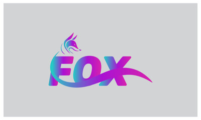 unique fox logo, fox illustration, vector