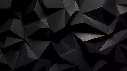 a black abstract background with a low poly design and a low - poly design