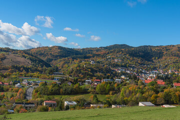 Fototapeta na wymiar Banská Štiavnica UNESCO historical town at autumn, Slovakia