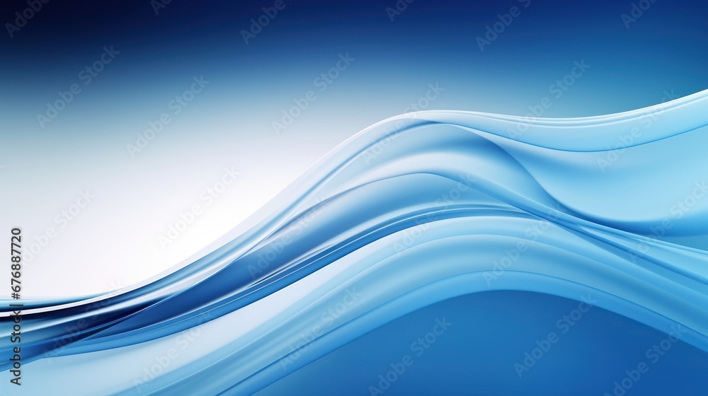 Poster abstract art, image of blue color with no texture.