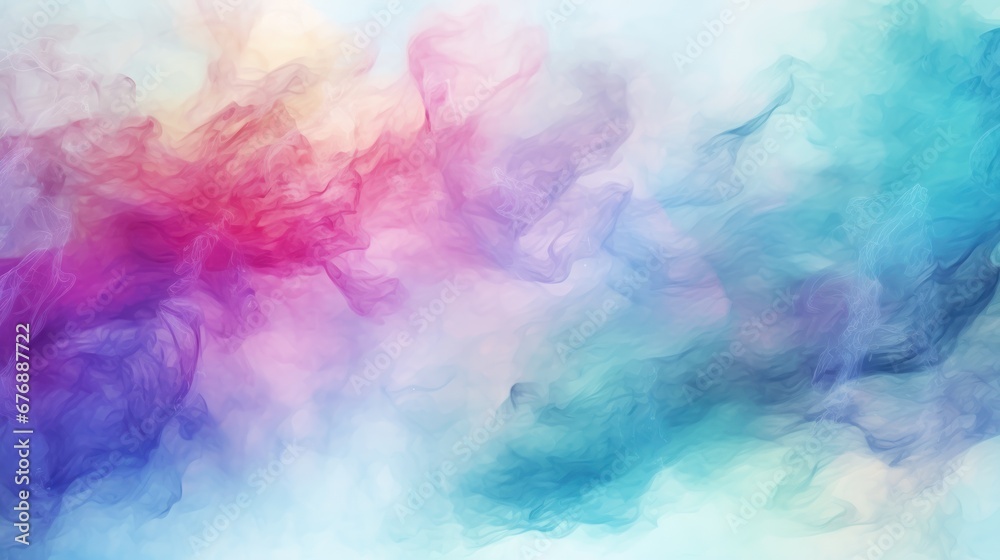 Poster abstract colorful watercolor hand drawn background. fantasy sky with colorful smokes. seamless and i