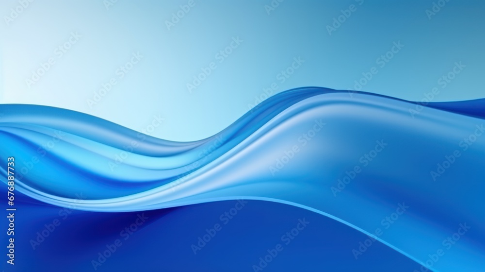 Poster abstract art, image of blue color with no texture.