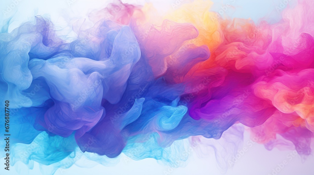 Poster abstract colorful watercolor hand drawn background. fantasy sky with colorful smokes. seamless and i