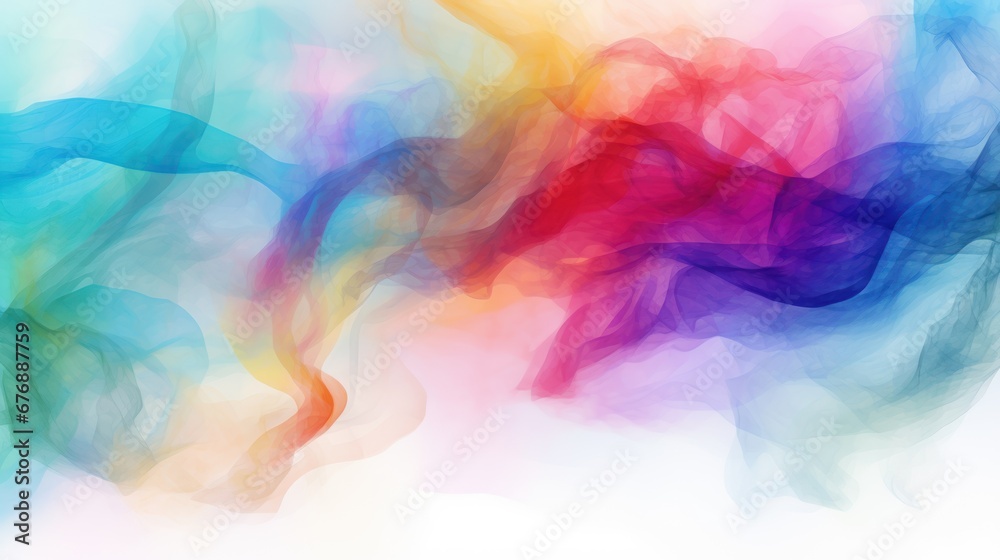 Aufkleber abstract colorful watercolor hand drawn background. fantasy sky with colorful smokes. seamless and i