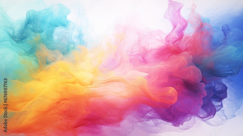 Poster abstract colorful watercolor hand drawn background. fantasy sky with colorful smokes. seamless and i