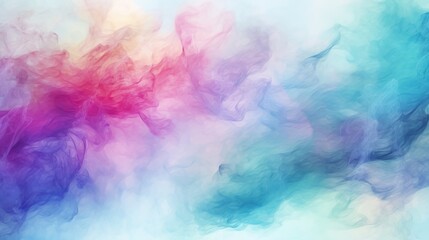 abstract colorful watercolor hand drawn background. Fantasy sky with colorful smokes. Seamless and infinite animation background.
