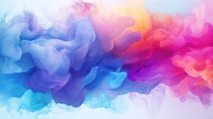 Obraz premium abstract colorful watercolor hand drawn background. Fantasy sky with colorful smokes. Seamless and infinite animation background.