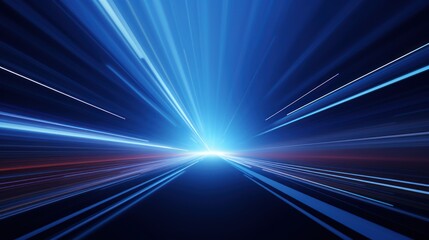 Fototapeta na wymiar future, energy technology concept. Digital image of striped light rays with blue light.