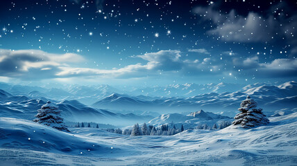 Winter snowy background with snowdrifts