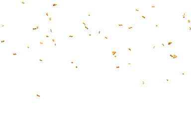 Realistic Golden Confetti and serpentine explosion For The Festival Party Ribbon Blast Carnival Elements Or Birthday Celebration